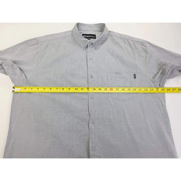 Molokai Size 2XL Men Gray White Pattern Short Sleeve Pocket Logo Tag Button Down - Picture 3 of 12